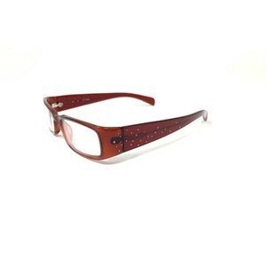 JAI KUDO EYEGLASSES 1714 P11 Pll 50-18-135 Red DIAMOND STUD
